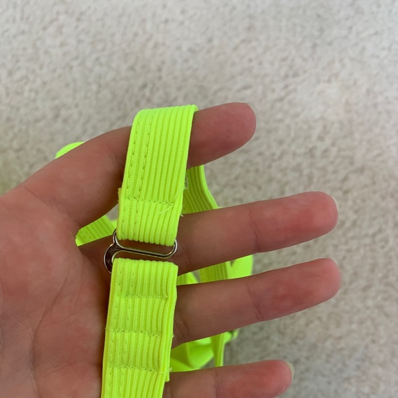 Bright neon Green triangle top - Picture 3 of 4